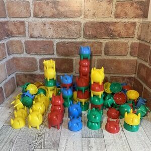 Vintage 1970s Slinky Form-a-tions, Building, Stackable Toy 106pcs